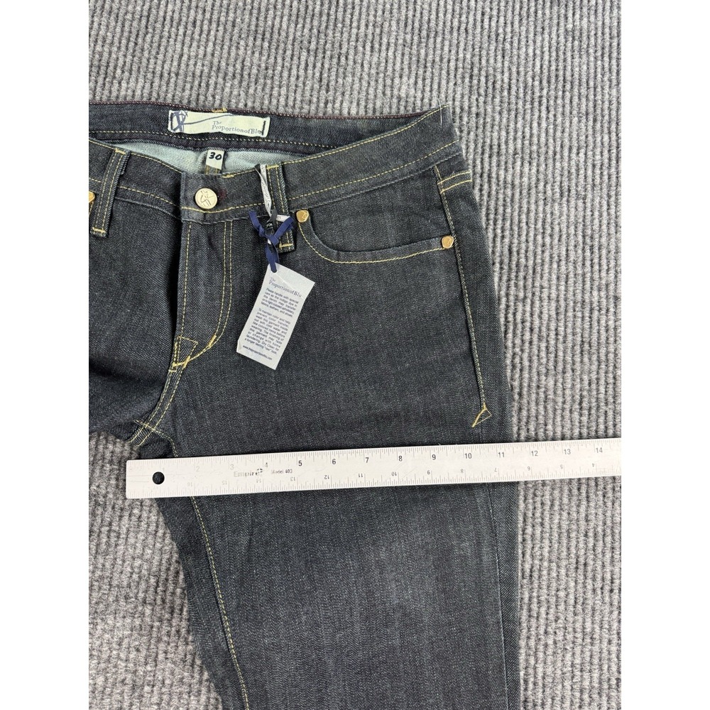 The Proportion of Blu Jeans Women 30x33 Blue Narrow Boot Made USA Japanese Denim - Picture 11 of 12